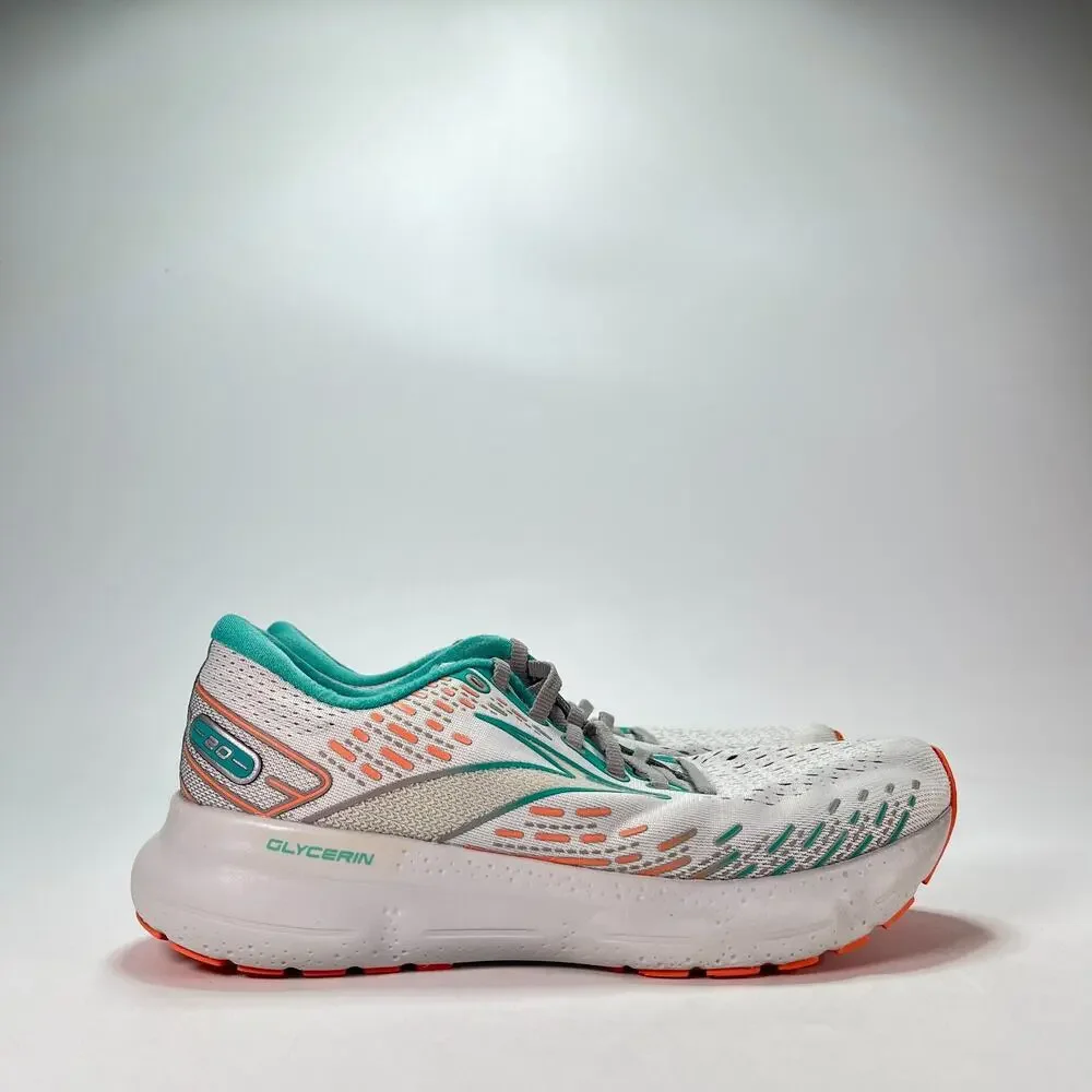 Brooks Glycerin 20 Gray Green Running Sneakers 1203691D061 Women's Size 10.5